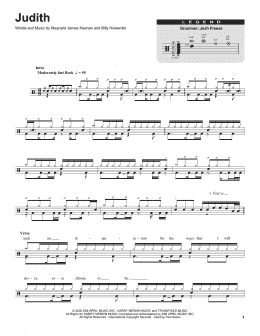 page one of Judith (Drums Transcription)