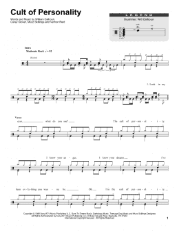 page one of Cult Of Personality (Drums Transcription)