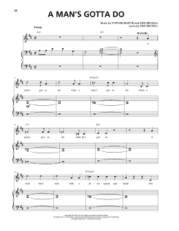 page one of A Man's Gotta Do (Piano & Vocal)