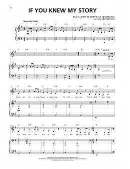 page one of If You Knew My Story (Piano & Vocal)