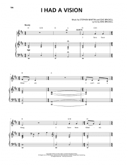 page one of I Had A Vision (Piano & Vocal)