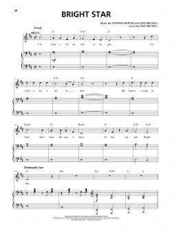 page one of Bright Star (Piano & Vocal)