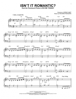 page one of Isn't It Romantic? (arr. Brent Edstrom) (Piano Solo)