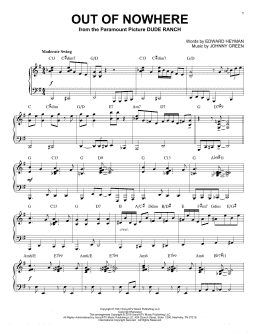 page one of Out Of Nowhere (arr. Brent Edstrom) (Piano Solo)