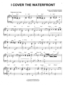 page one of I Cover The Waterfront (arr. Brent Edstrom) (Piano Solo)
