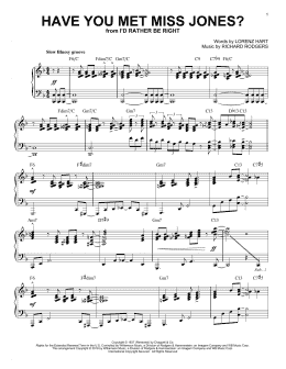 page one of Have You Met Miss Jones? (arr. Brent Edstrom) (Piano Solo)