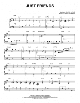 page one of Just Friends (arr. Brent Edstrom) (Piano Solo)