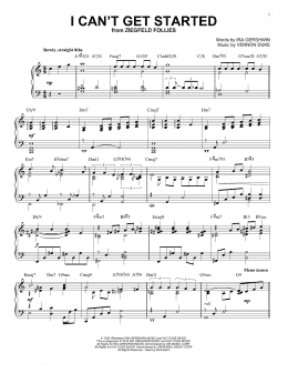 page one of I Can't Get Started (arr. Brent Edstrom) (Piano Solo)