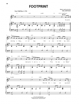 page one of Footprint (from The Theory Of Relativity) (Piano & Vocal)