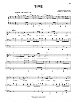 page one of Time (Piano & Vocal)