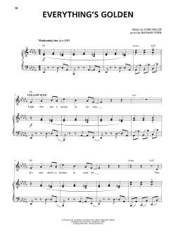 page one of Everything's Golden (Piano & Vocal)