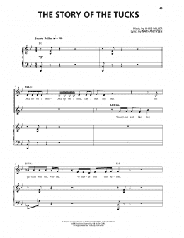 page one of The Story Of The Tucks (Piano & Vocal)