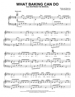 page one of What Baking Can Do (from Waitress The Musical) (Piano, Vocal & Guitar Chords (Right-Hand Melody))