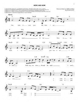 page one of Here And Now (Easy Lead Sheet / Fake Book)