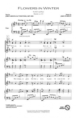 page one of Flowers In Winter (SSA Choir)