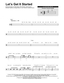 page one of Let's Get It Started (Drums Transcription)