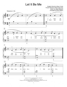 page one of Let It Be Me (Je T'appartiens) (arr. Mona Rejino) (Educational Piano)