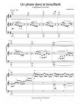 page one of Un phare dans le brouillard (A Lighthouse In The Fog) (Educational Piano)