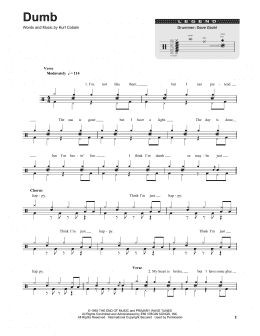 page one of Dumb (Drums Transcription)