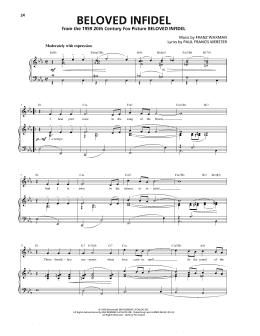 page one of Beloved Infidel (Piano, Vocal & Guitar Chords (Right-Hand Melody))