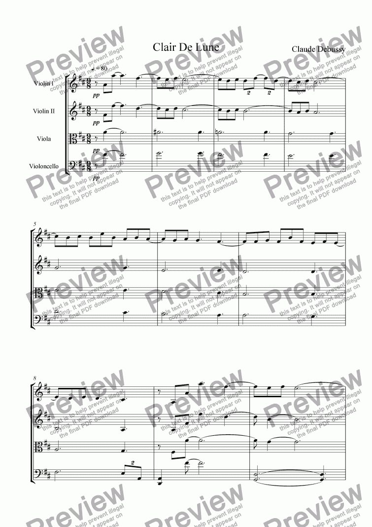 Clair De Lune Download Sheet Music Pdf File