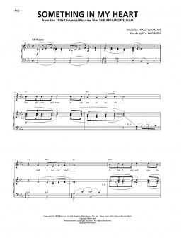 page one of Something In My Heart (Piano, Vocal & Guitar Chords (Right-Hand Melody))