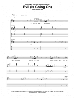 page one of Evil (Is Going On) (Guitar Tab)