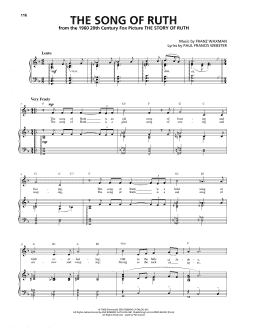 page one of The Song Of Ruth (Piano, Vocal & Guitar Chords (Right-Hand Melody))