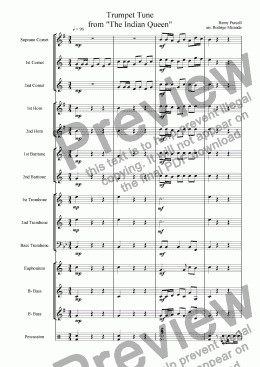 page one of Trumpet Tune from "The Indian Queen"