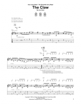 page one of The Claw (Guitar Tab)