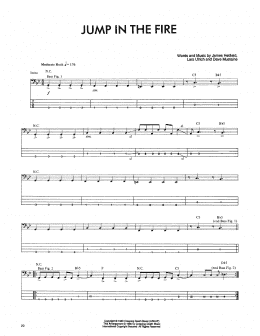page one of Jump In The Fire (Bass Guitar Tab)