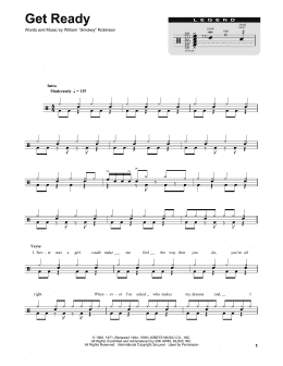 page one of Get Ready (Drums Transcription)