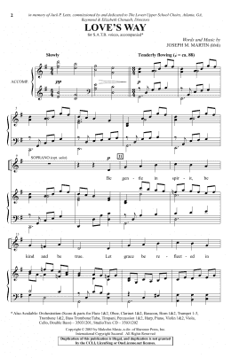 page one of Love's Way (SATB Choir)