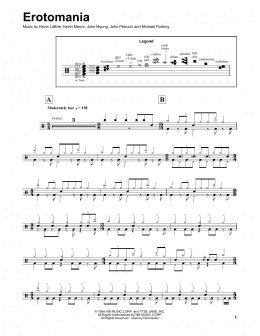page one of Erotomania (Drums Transcription)