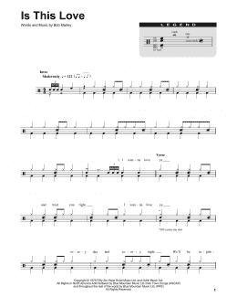page one of Is This Love (Drums Transcription)