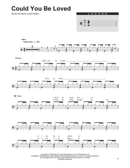 page one of Could You Be Loved (Drums Transcription)
