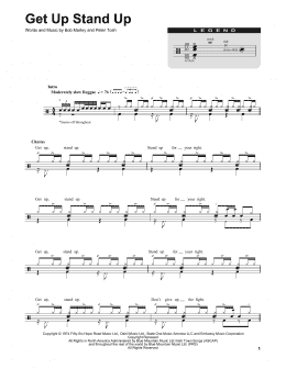 page one of Get Up Stand Up (Drums Transcription)