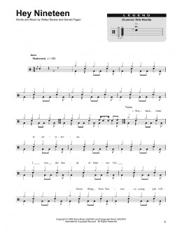 page one of Hey Nineteen (Drums Transcription)