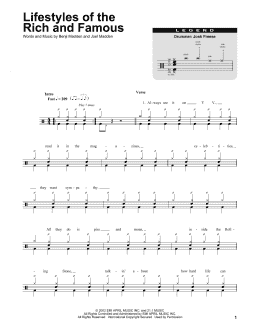 page one of Lifestyles Of The Rich And Famous (Drums Transcription)