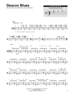 page one of Deacon Blues (Drums Transcription)
