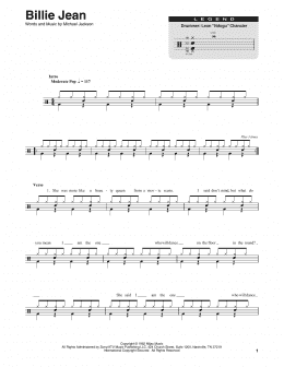 page one of Billie Jean (Drums Transcription)