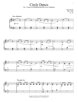 page one of Circle Dance (Piano Solo)