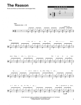 page one of The Reason (Drums Transcription)