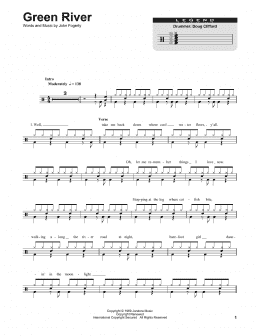 page one of Green River (Drums Transcription)