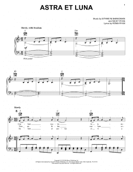 page one of Astra Et Luna (Piano, Vocal & Guitar Chords (Right-Hand Melody))