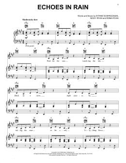 page one of Echoes In Rain (Piano, Vocal & Guitar Chords (Right-Hand Melody))