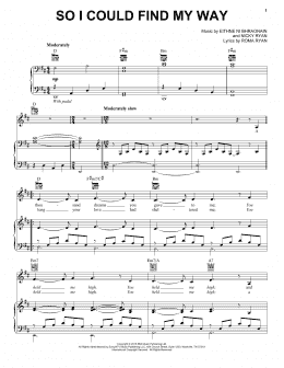 page one of So I Could Find My Way (Piano, Vocal & Guitar Chords (Right-Hand Melody))