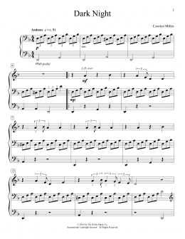 page one of Dark Night (Educational Piano)