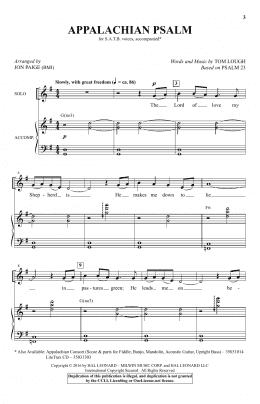 page one of Appalachian Psalm (SATB Choir)
