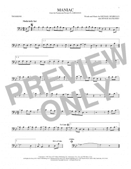 page one of Maniac (Trombone Solo)